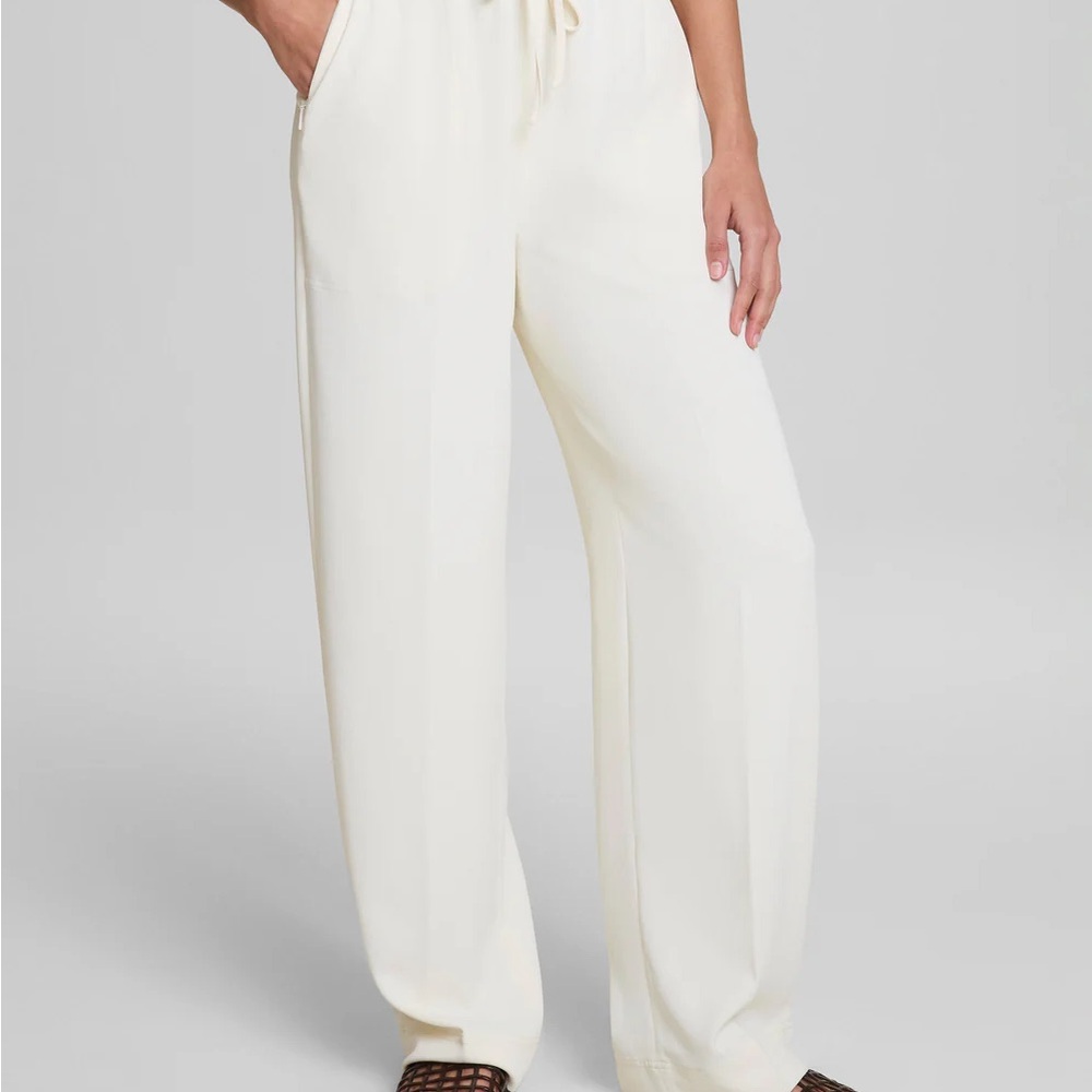 SPANX Wide Leg Pants in Ivory Cream